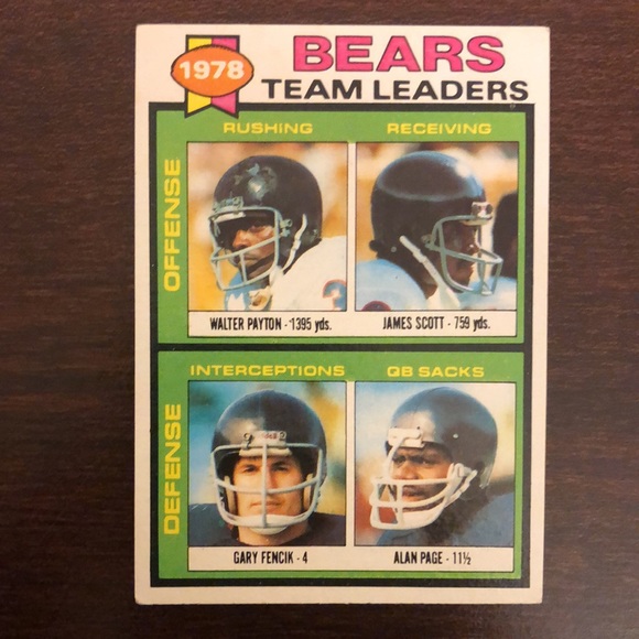 Vintage Topps NFL Chicago Bears Football Card Bundle - Picture 15 of 16